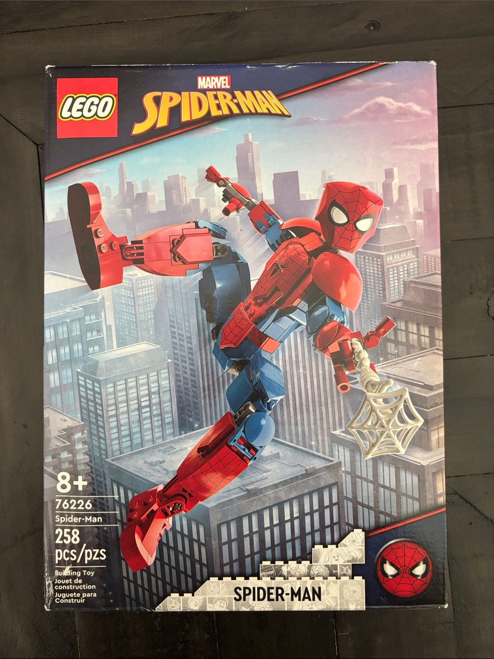 Lego Spider-Man Construction Figure in Red and Blue RETIRED NEW IN BOX